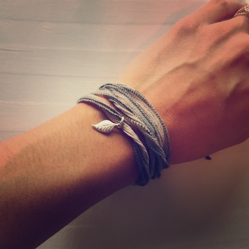 Feather tie bracelet
